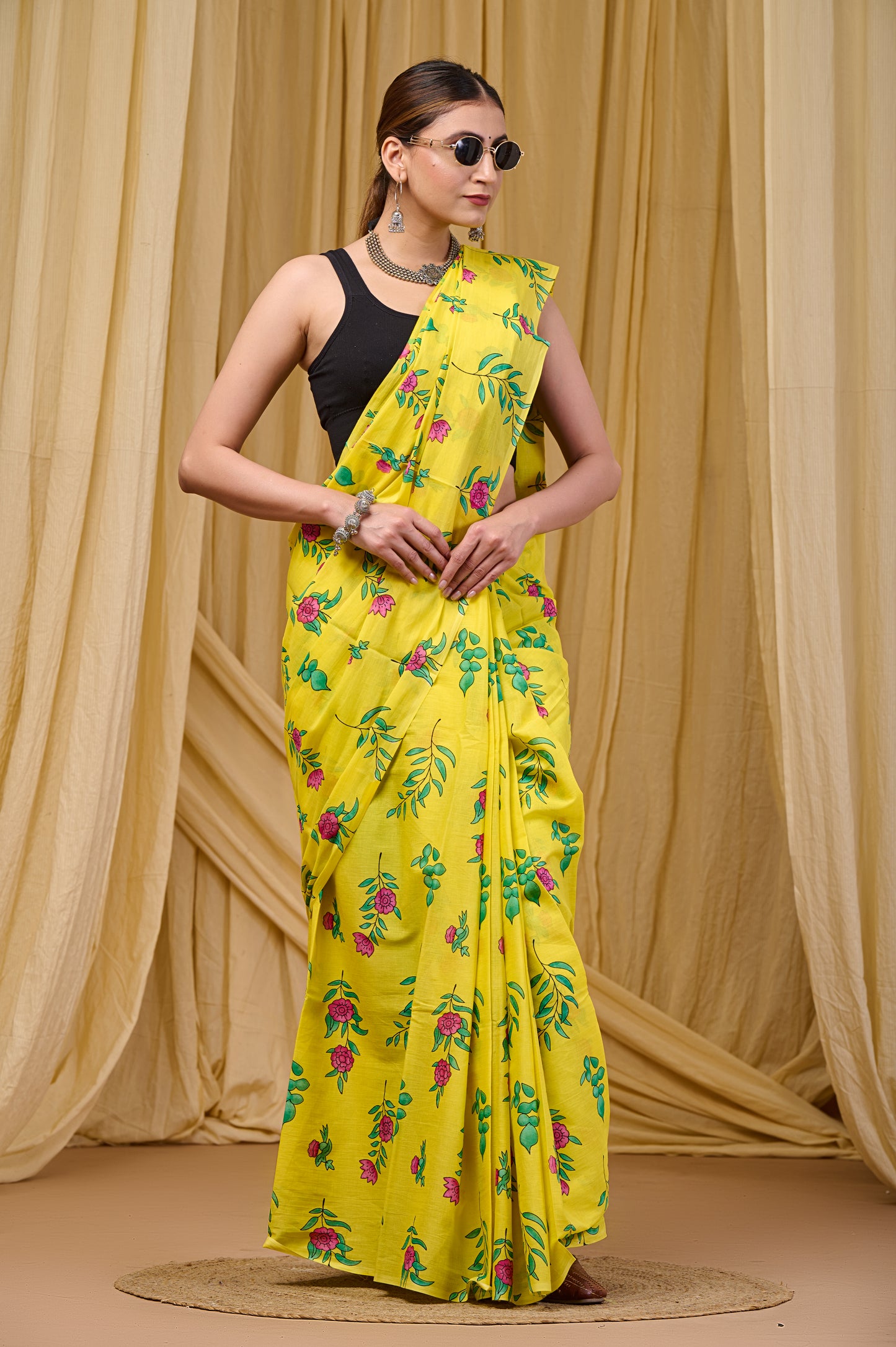 Printed Cotton MulMul Saree