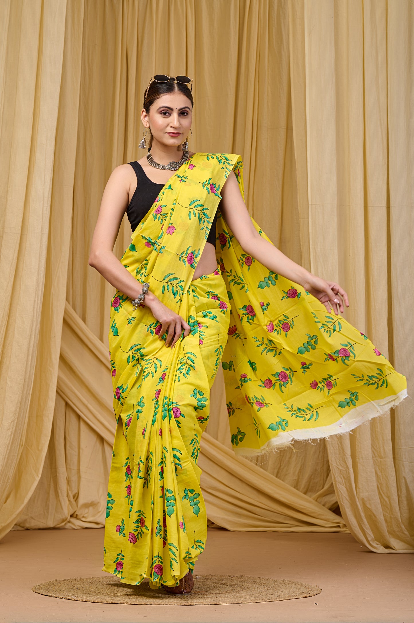 Printed Cotton MulMul Saree