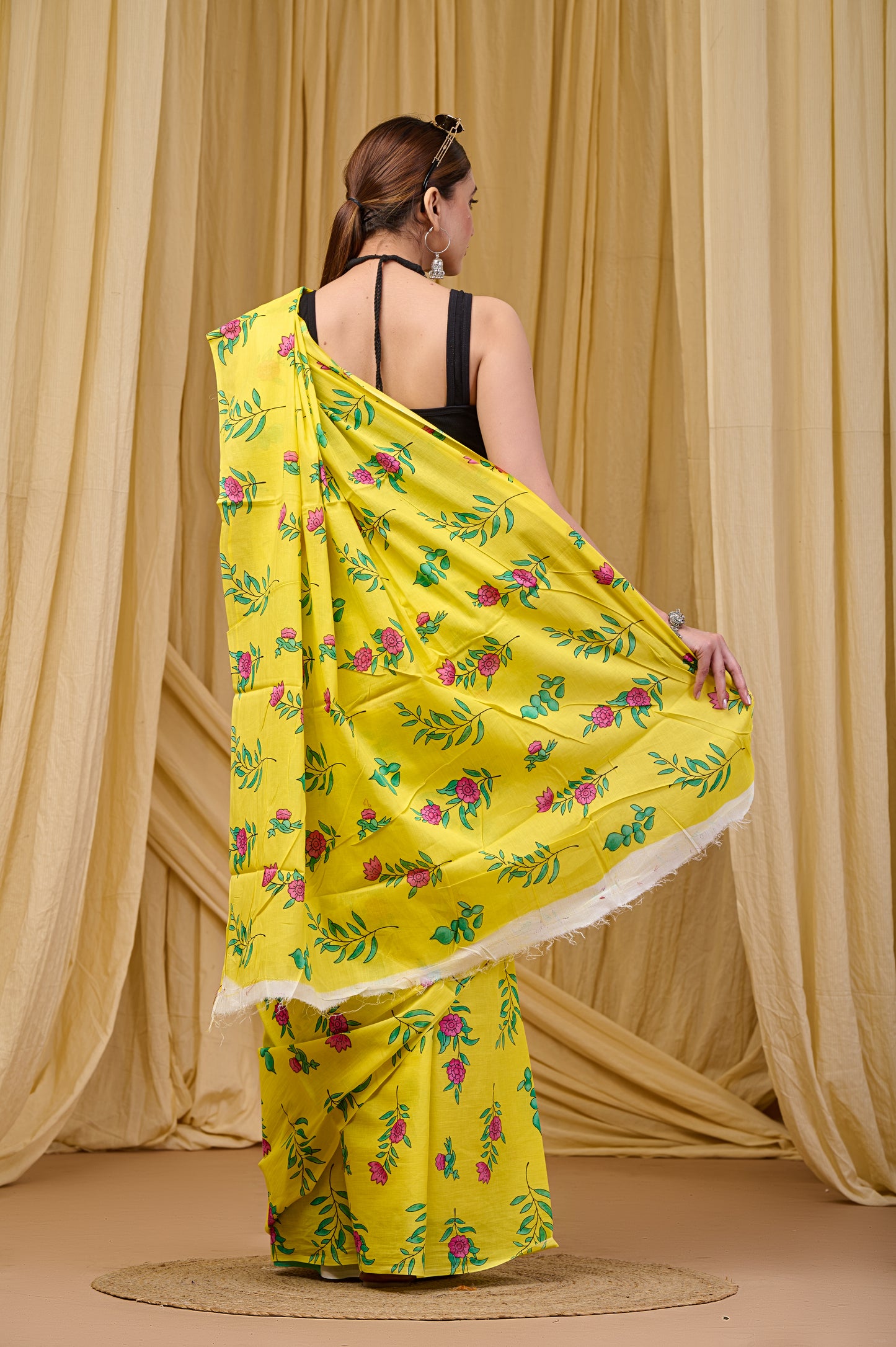 Printed Cotton MulMul Saree