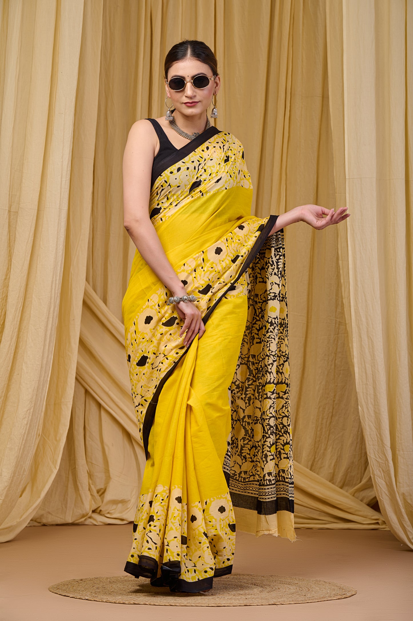 Printed Cotton MulMul Saree