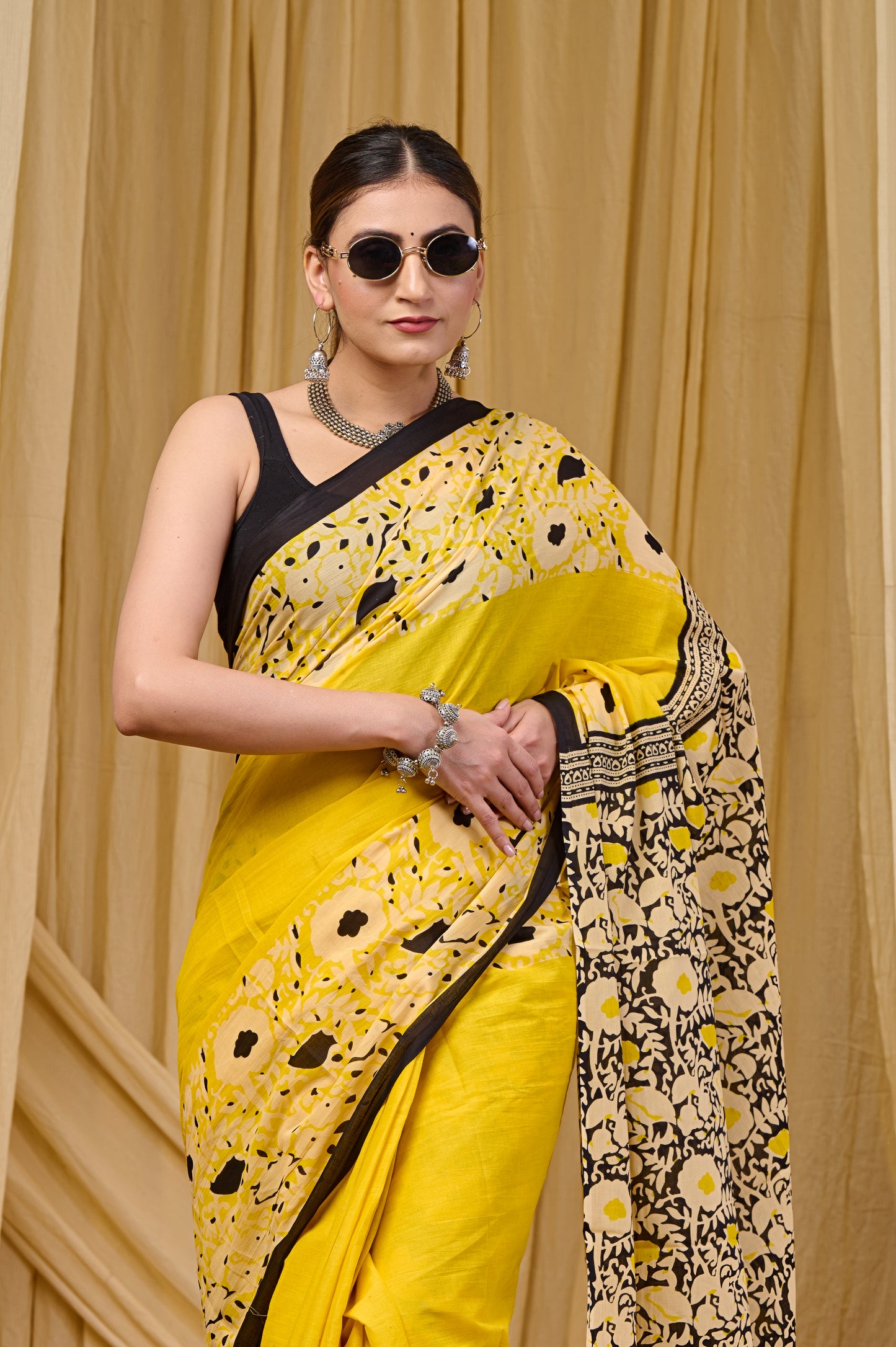 Printed Cotton MulMul Saree