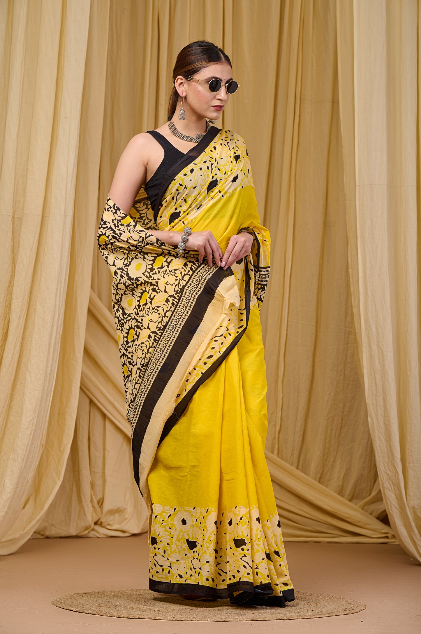 Printed Cotton MulMul Saree