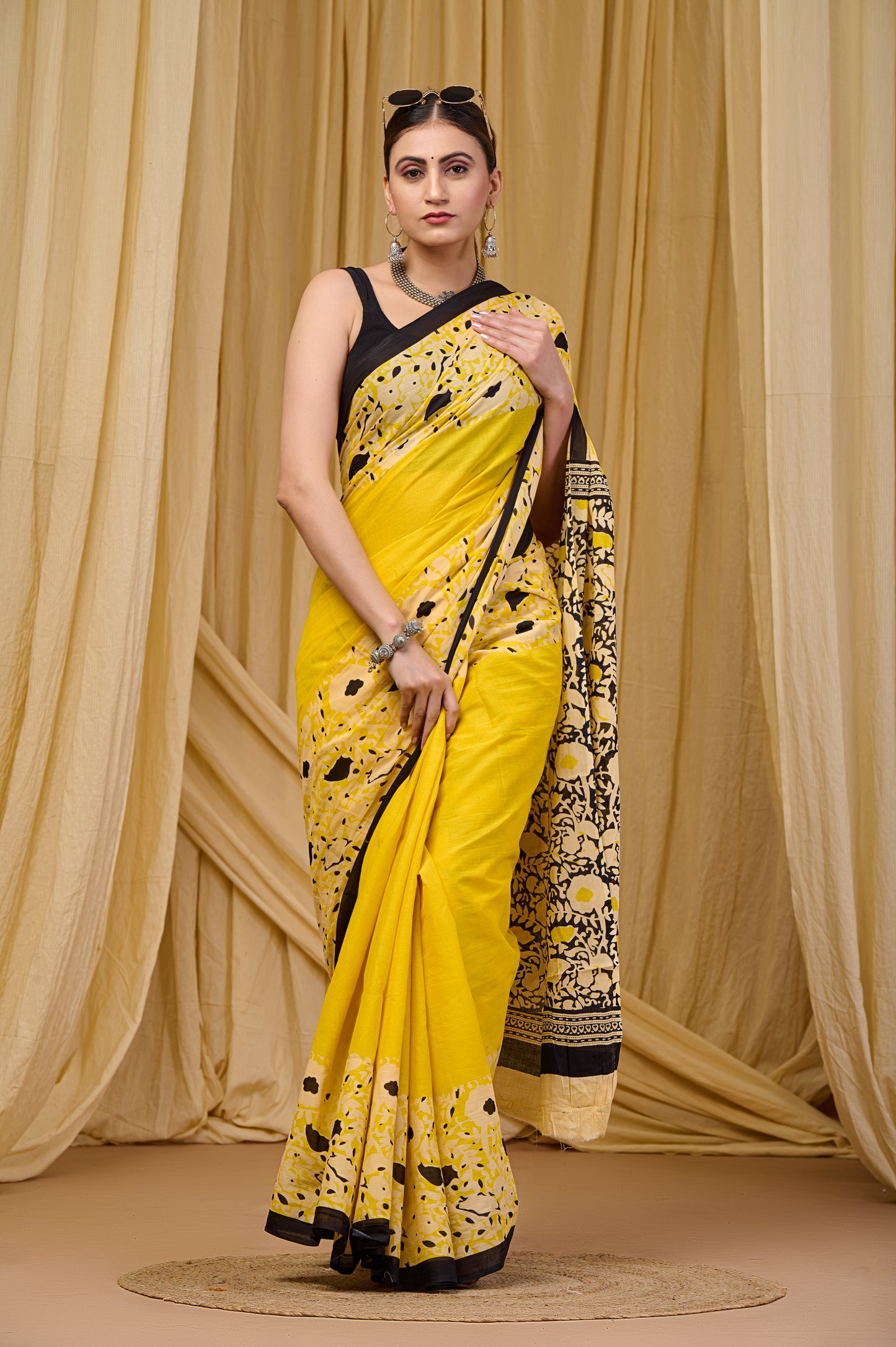 Printed Cotton MulMul Saree