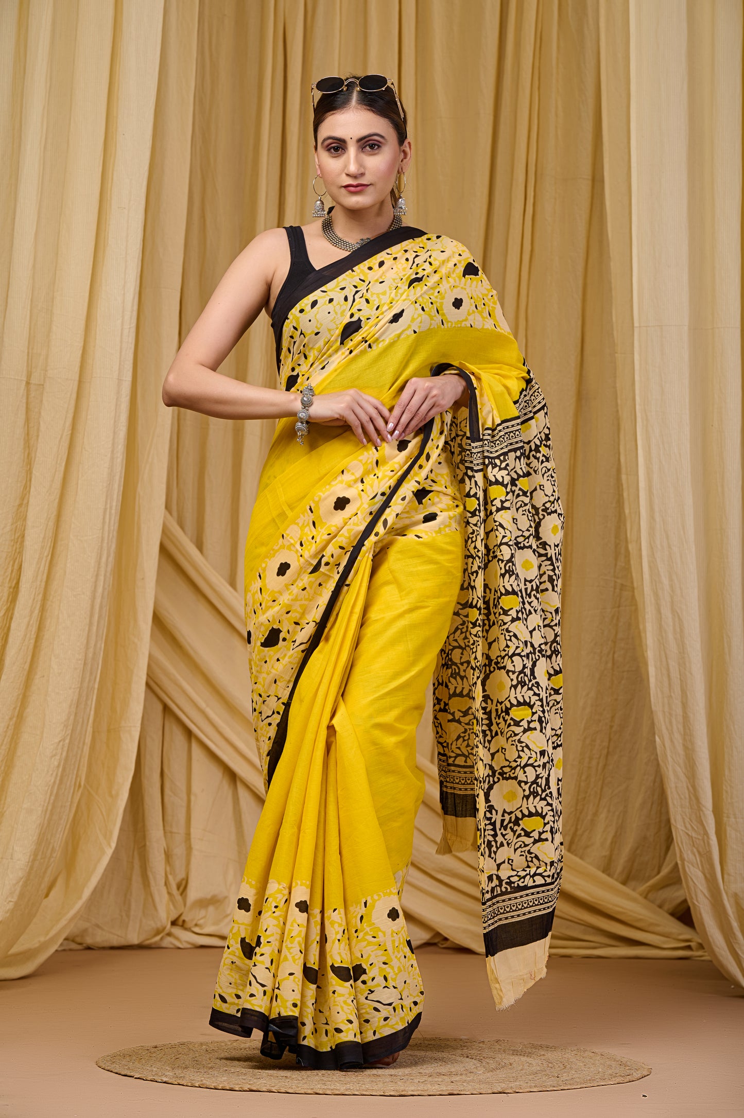 Printed Cotton MulMul Saree