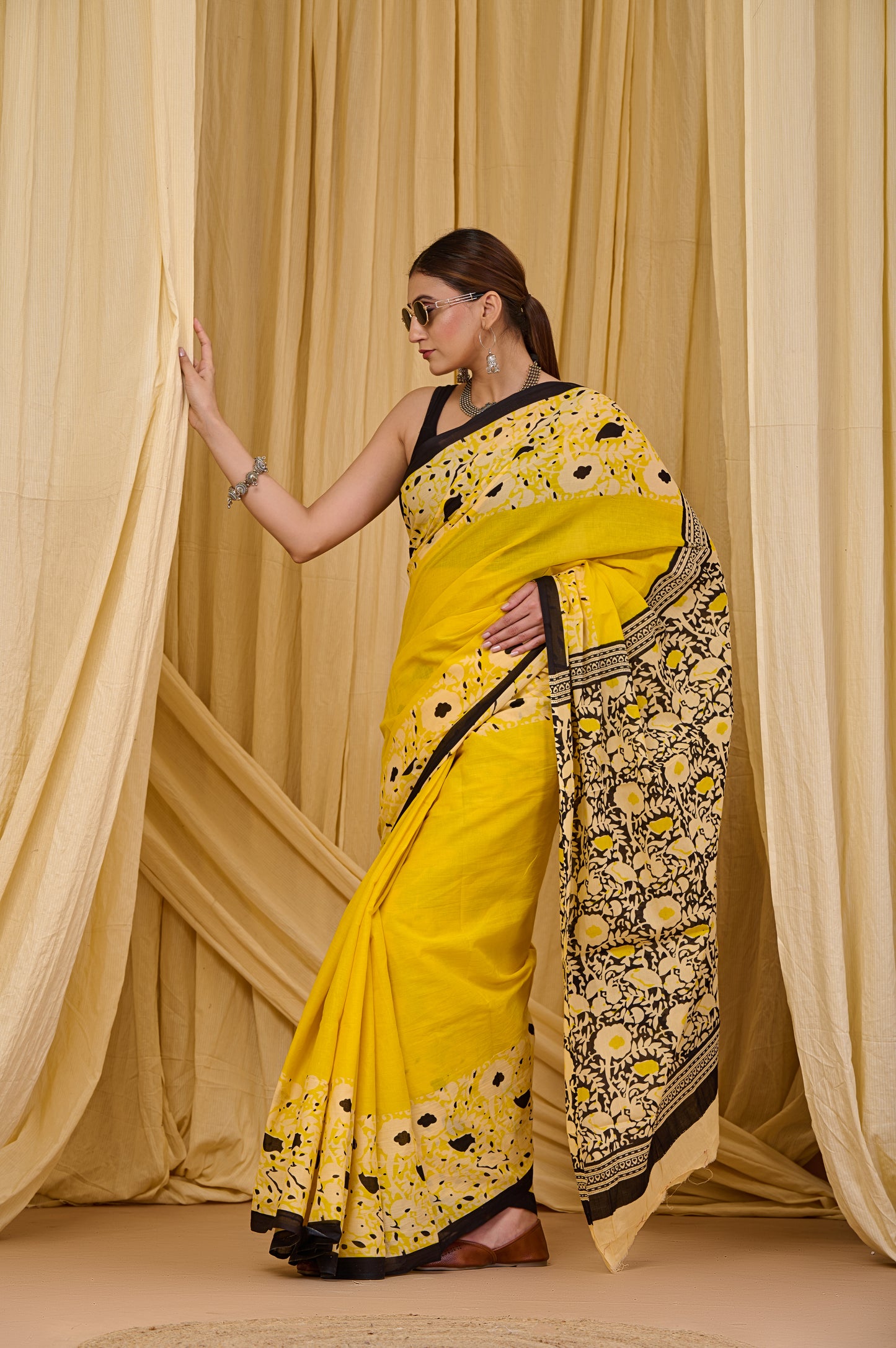 Printed Cotton MulMul Saree