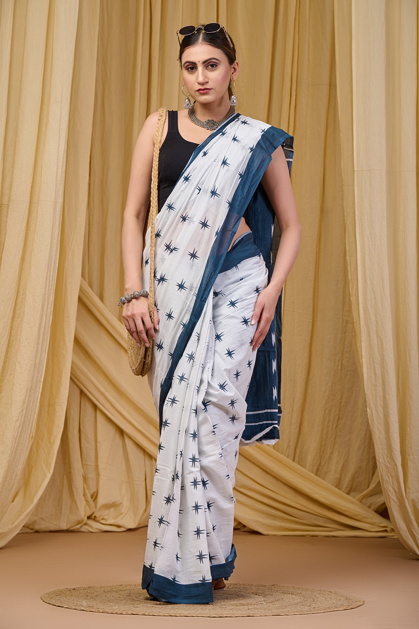 Printed Cotton MulMul Saree