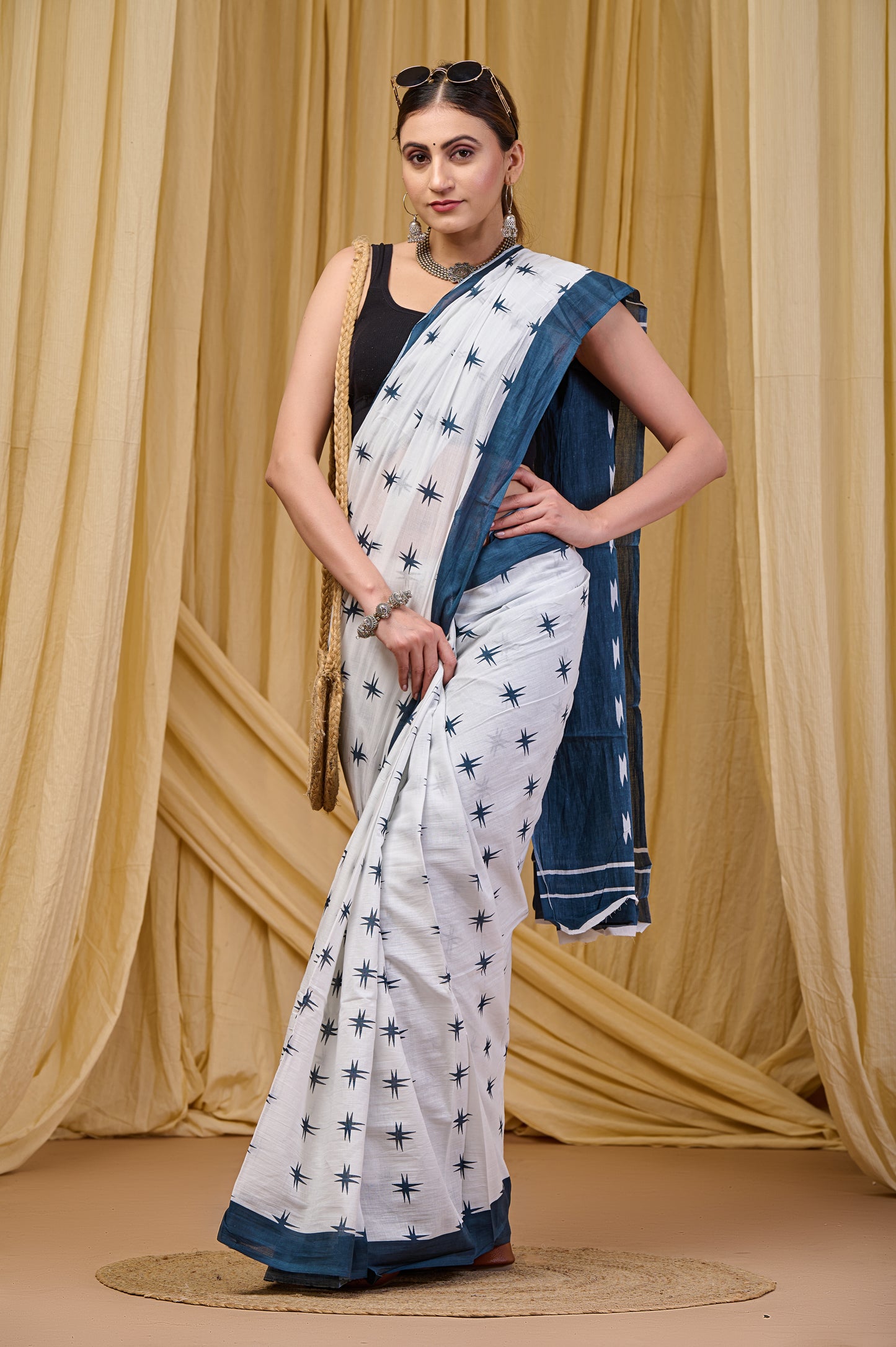 Printed Cotton MulMul Saree
