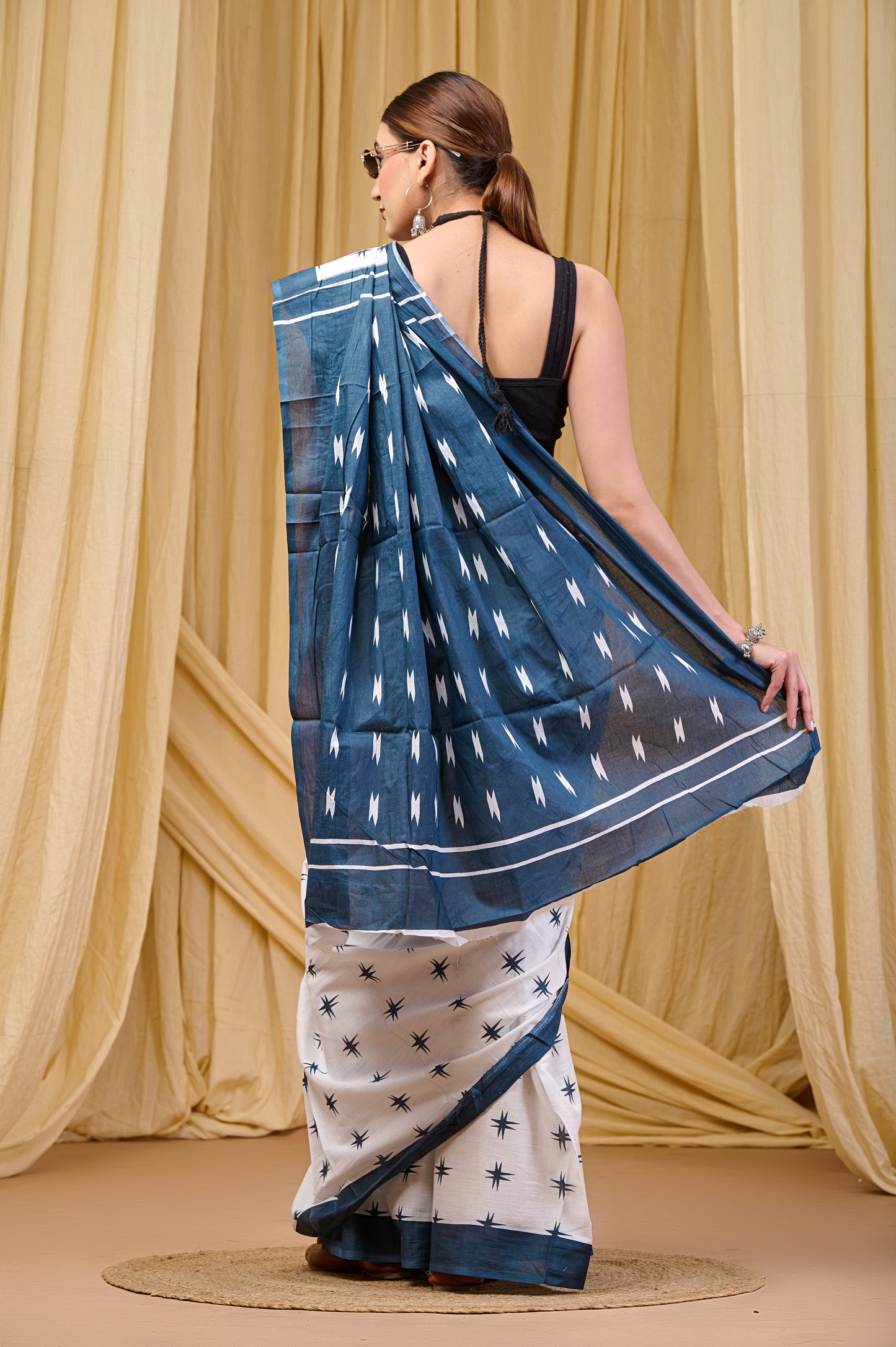 Printed Cotton MulMul Saree