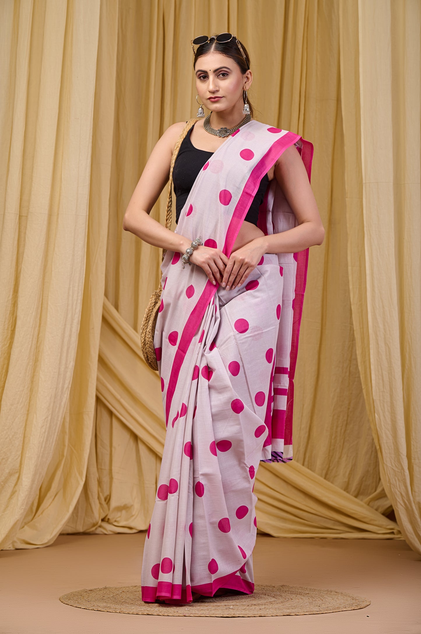 Printed Cotton MulMul Saree