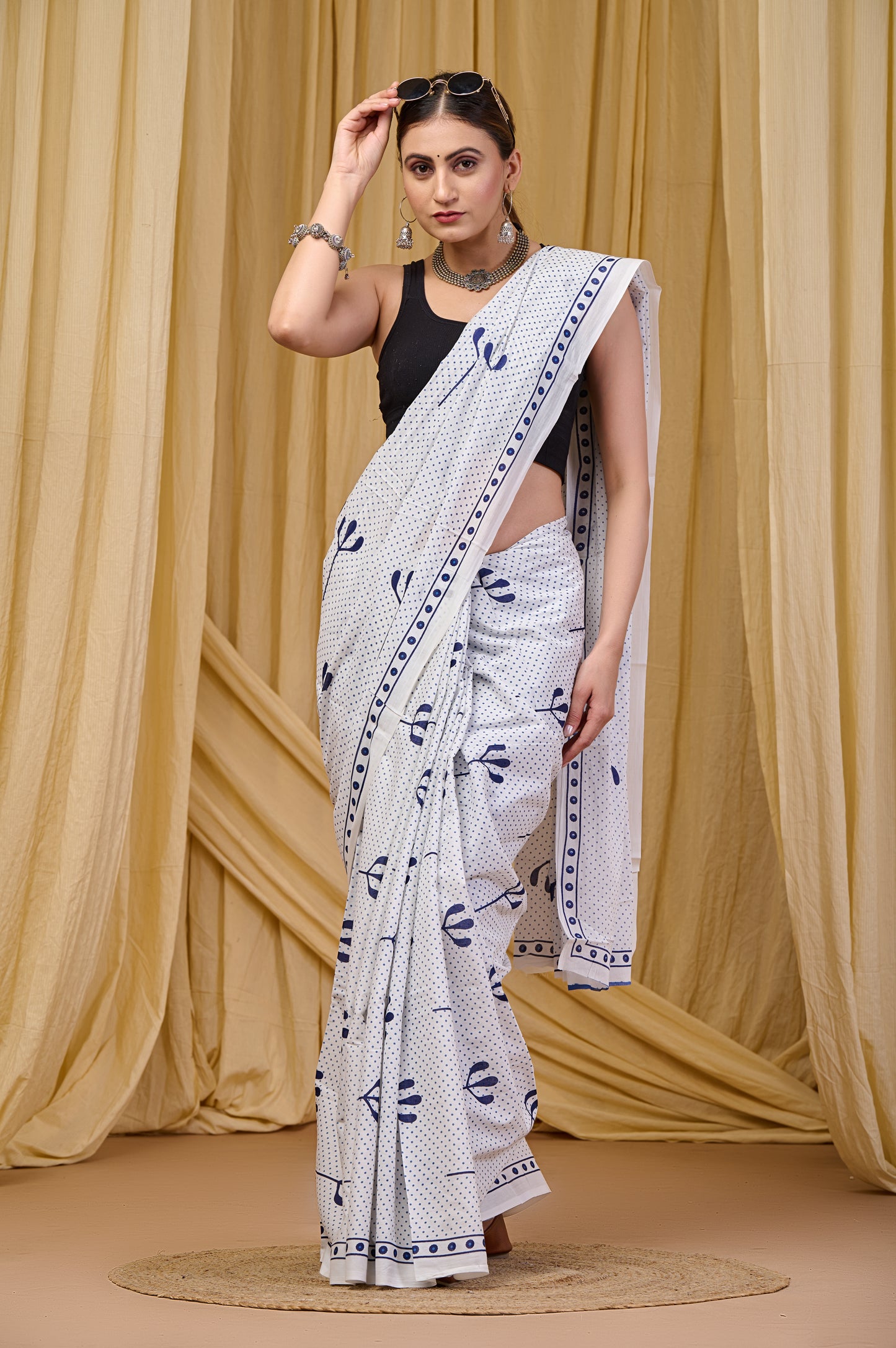 Printed Cotton MulMul Saree