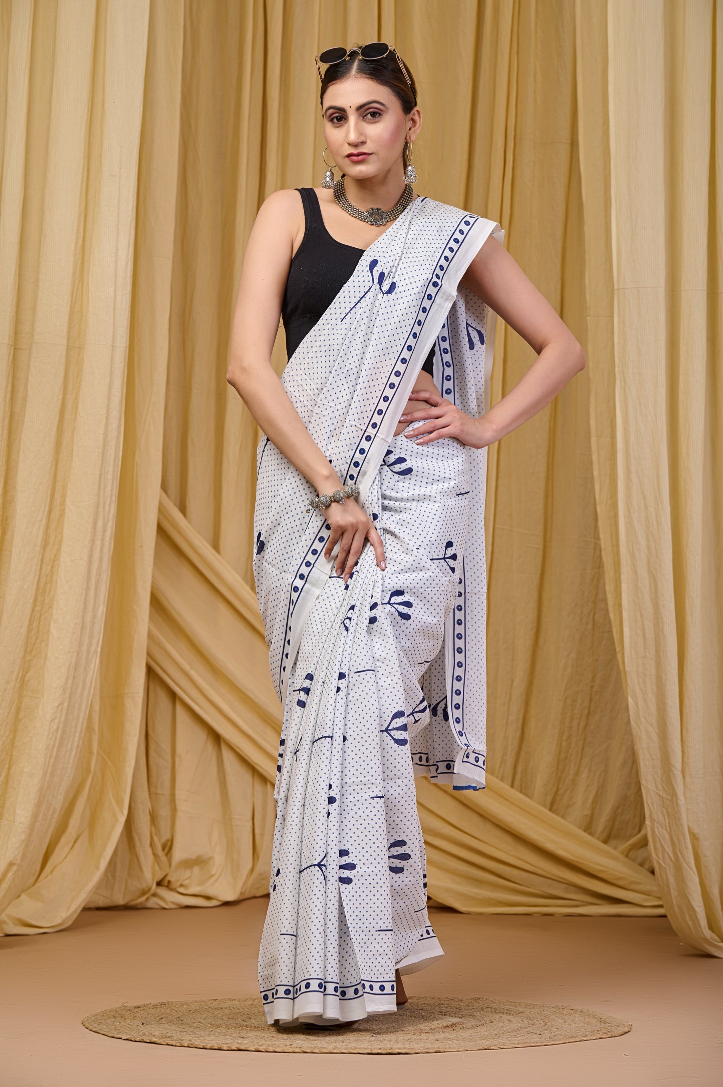Printed Cotton MulMul Saree