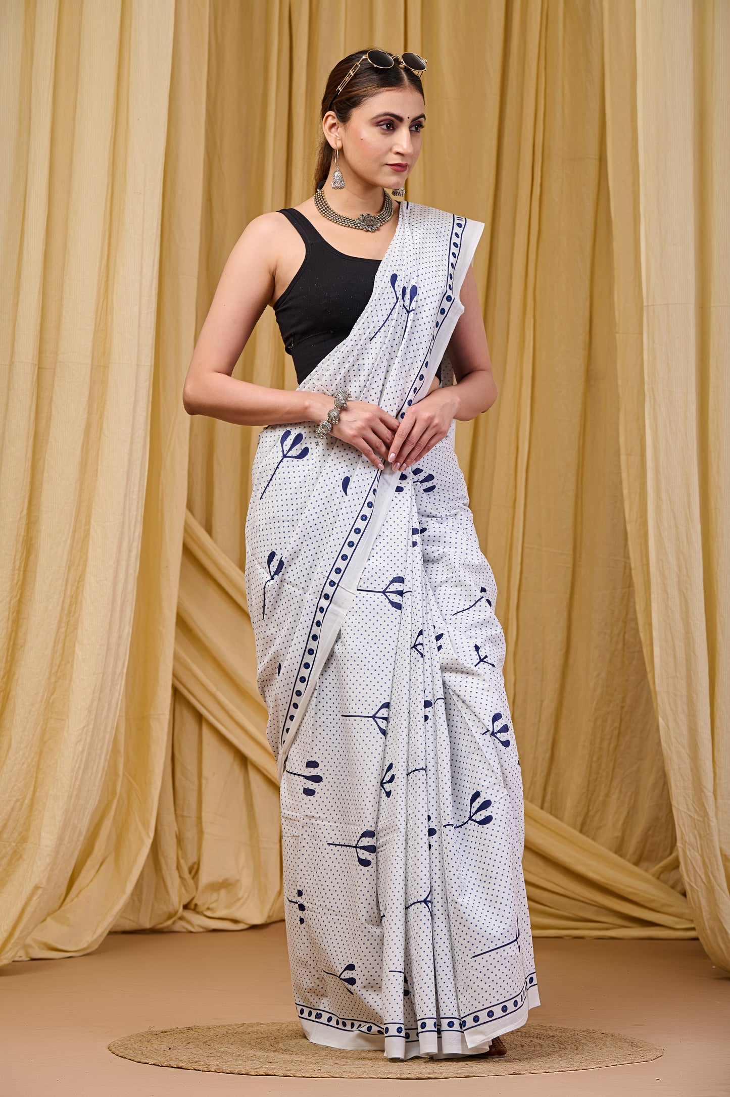 Printed Cotton MulMul Saree