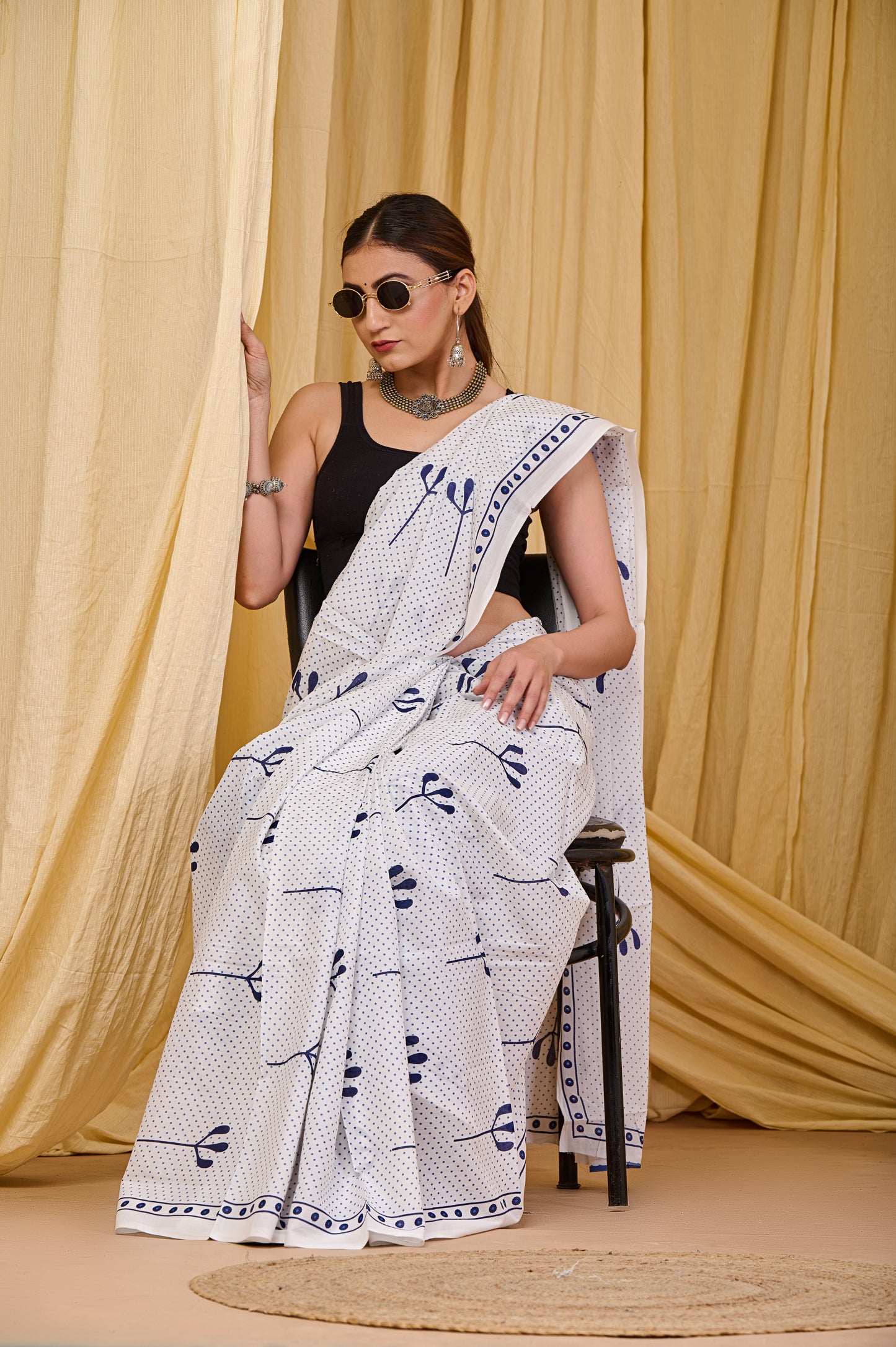 Printed Cotton MulMul Saree