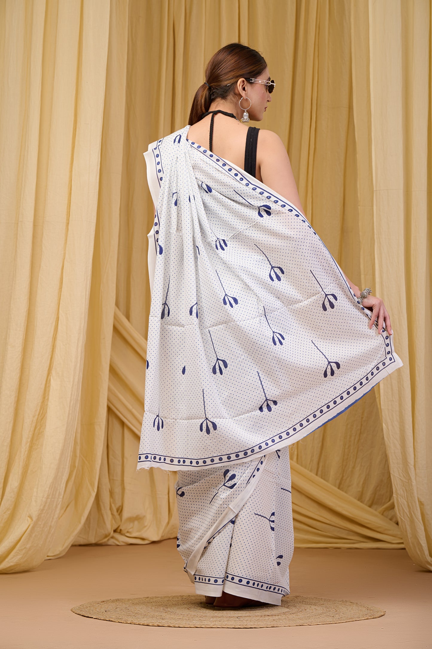 Printed Cotton MulMul Saree