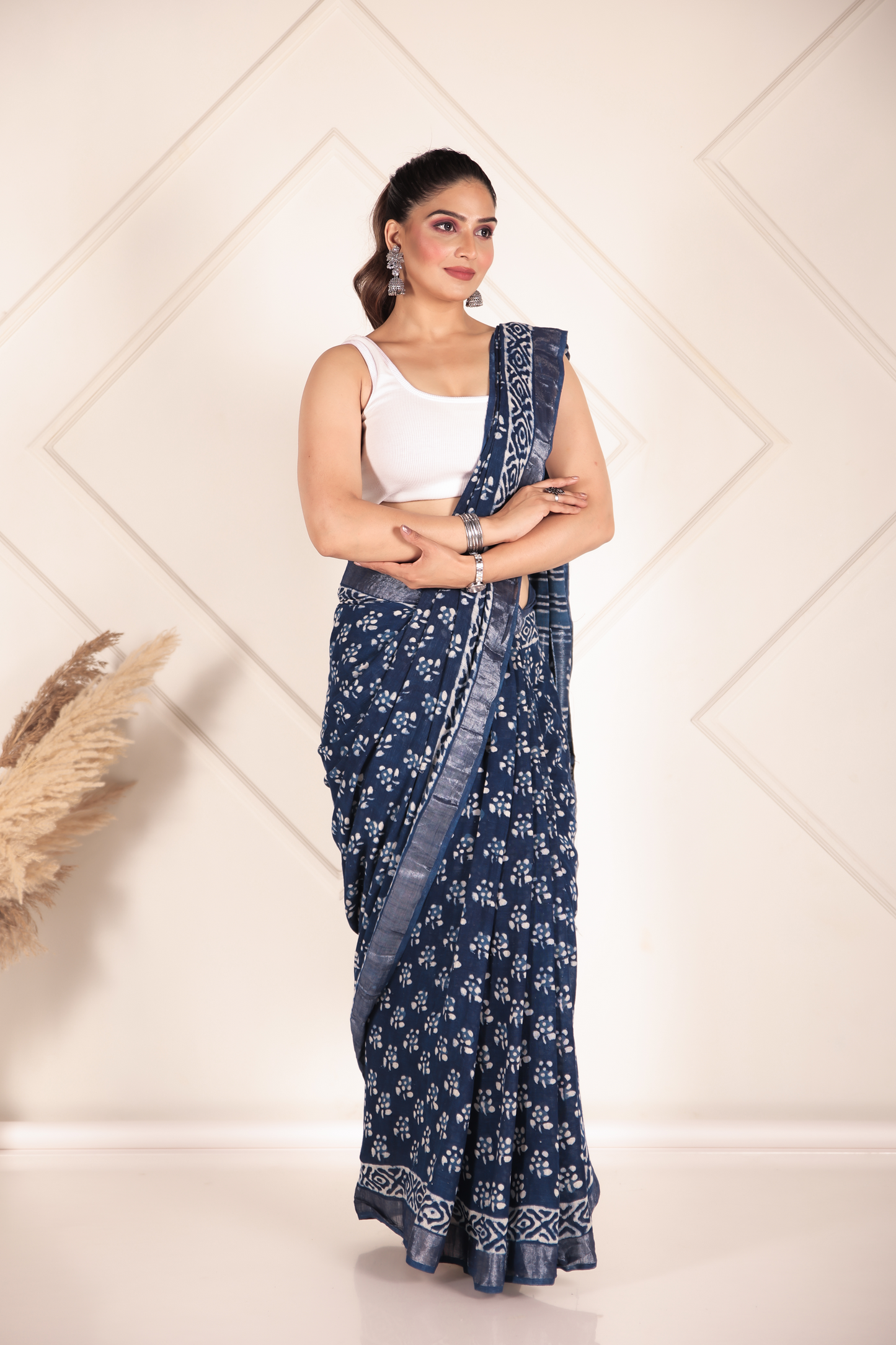 Premium Blue Organza Saree
