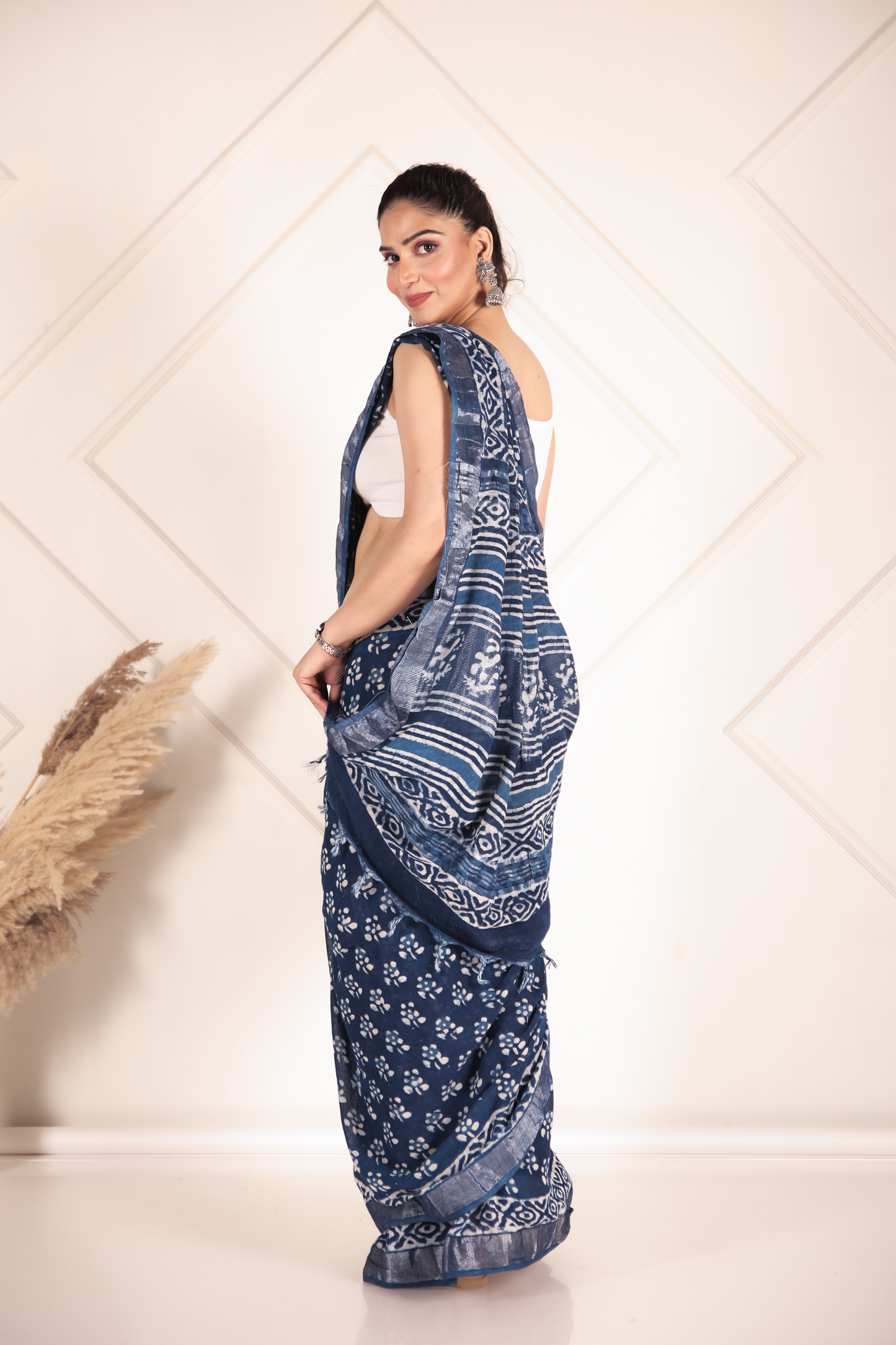 Premium Blue Organza Saree