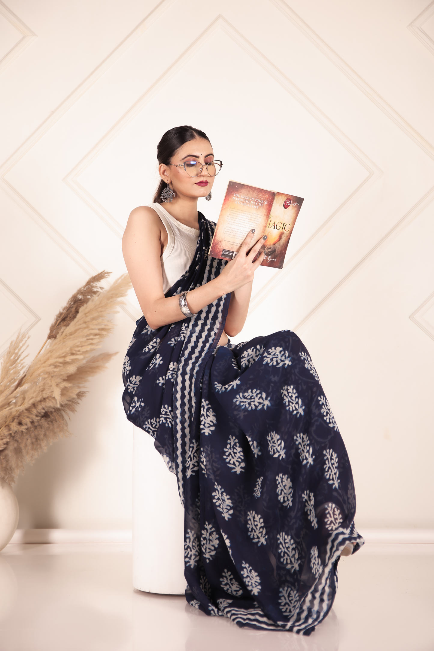 Premium Blue Organza Saree