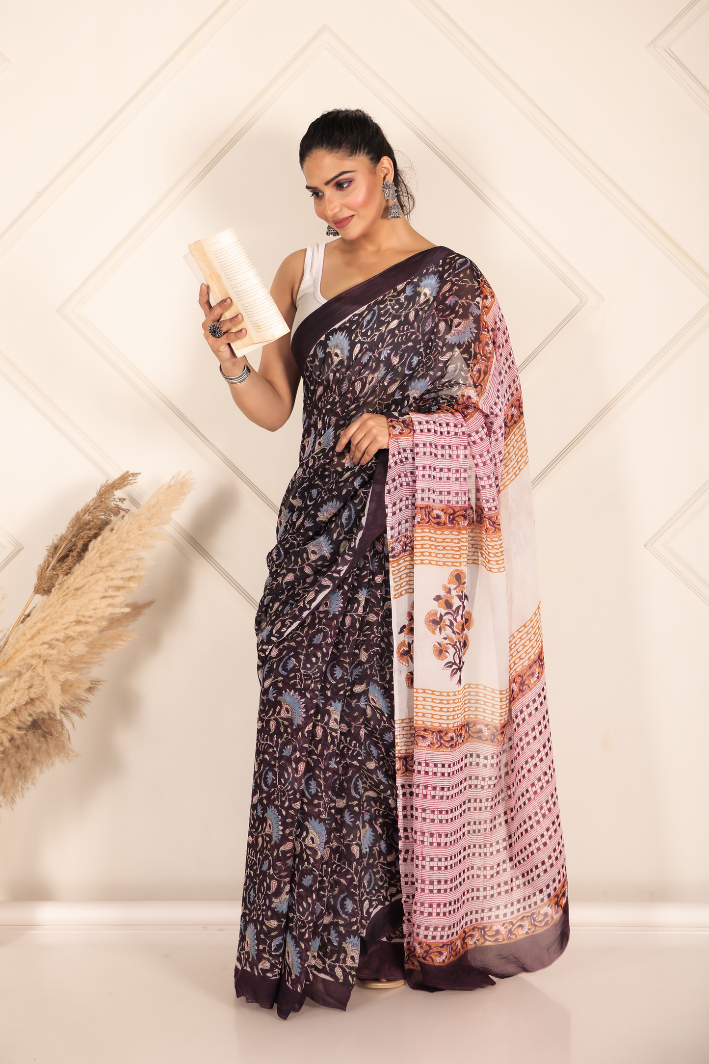 Premium Blue Organza Saree