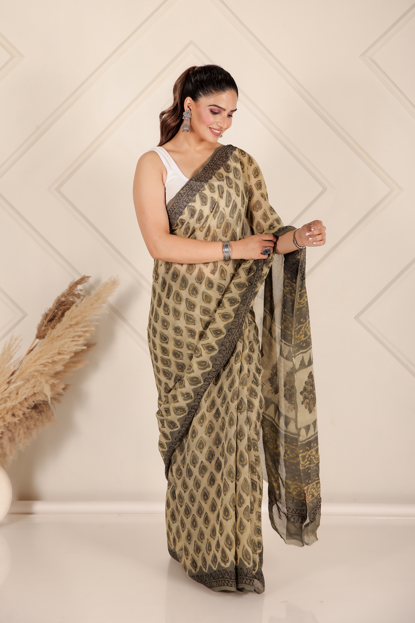 Premium Green Organza Saree