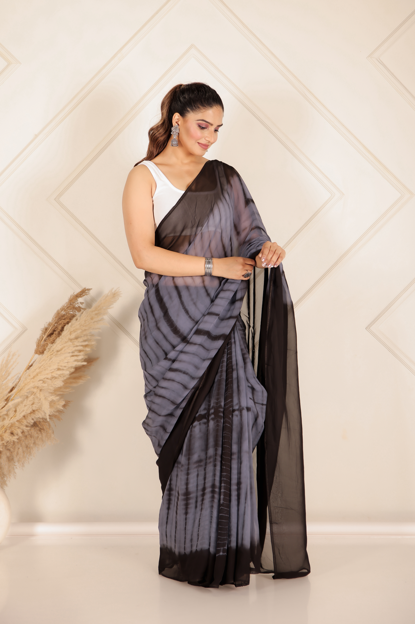 Premium Blue Organza Saree
