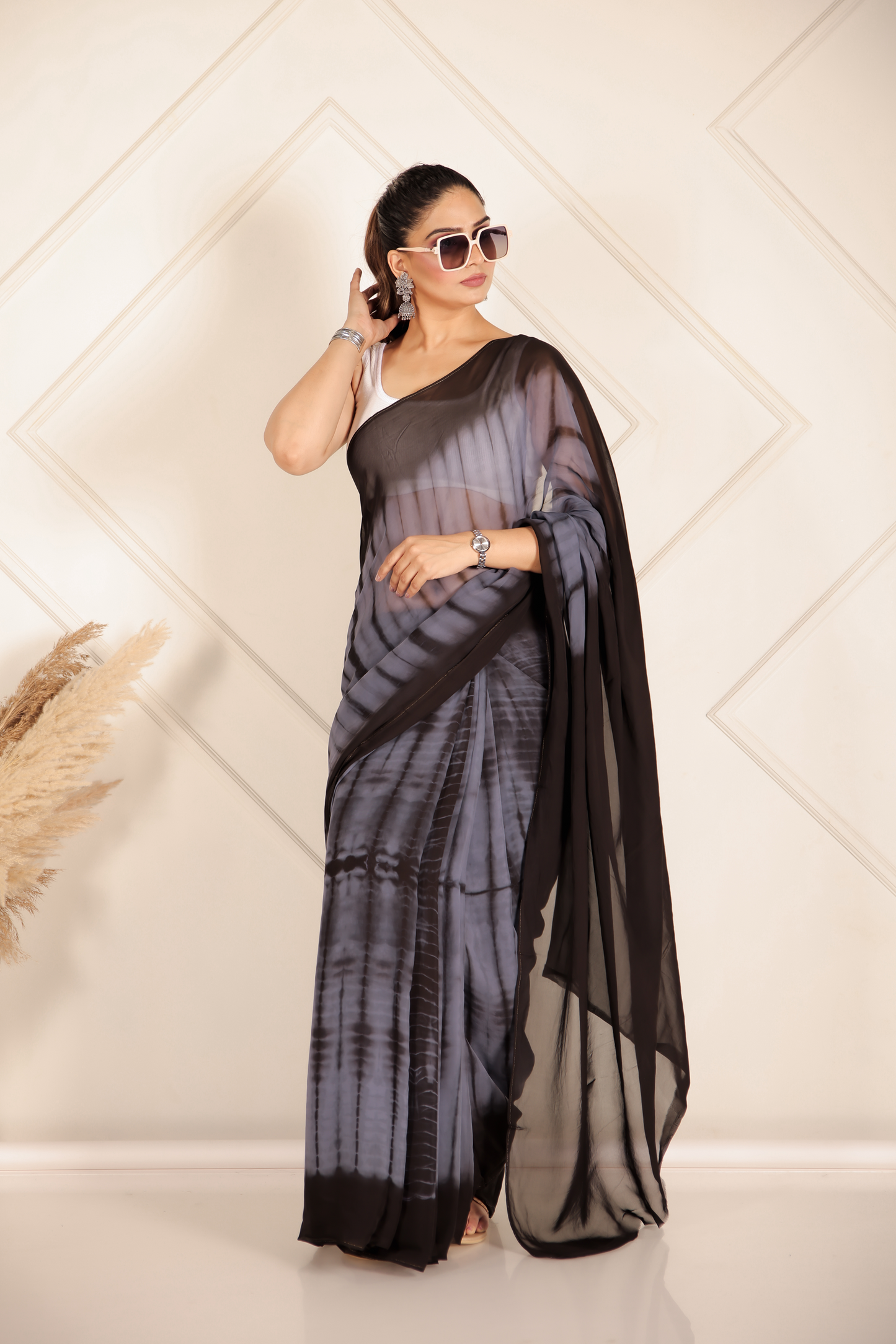 Premium Blue Organza Saree