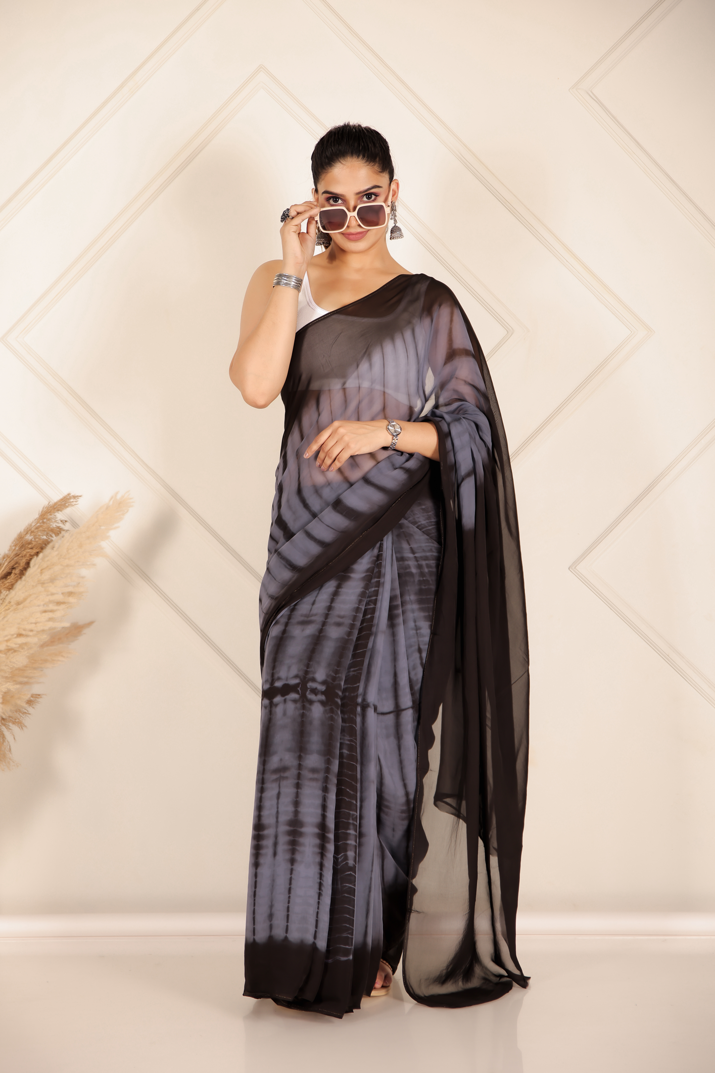 Premium Blue Organza Saree
