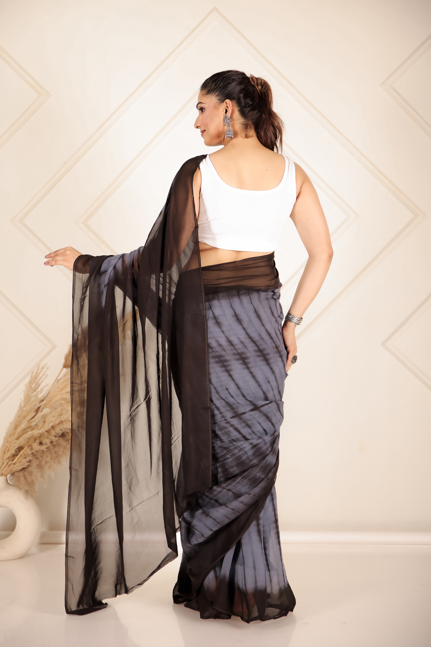 Premium Blue Organza Saree