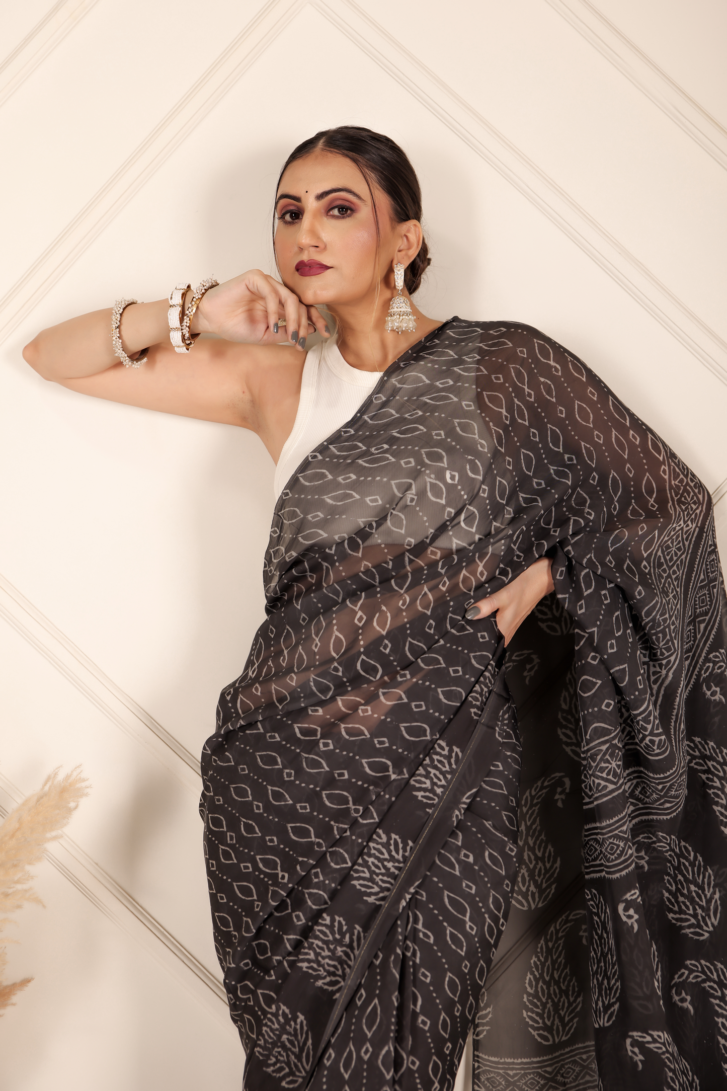 Premium Black Organza Saree