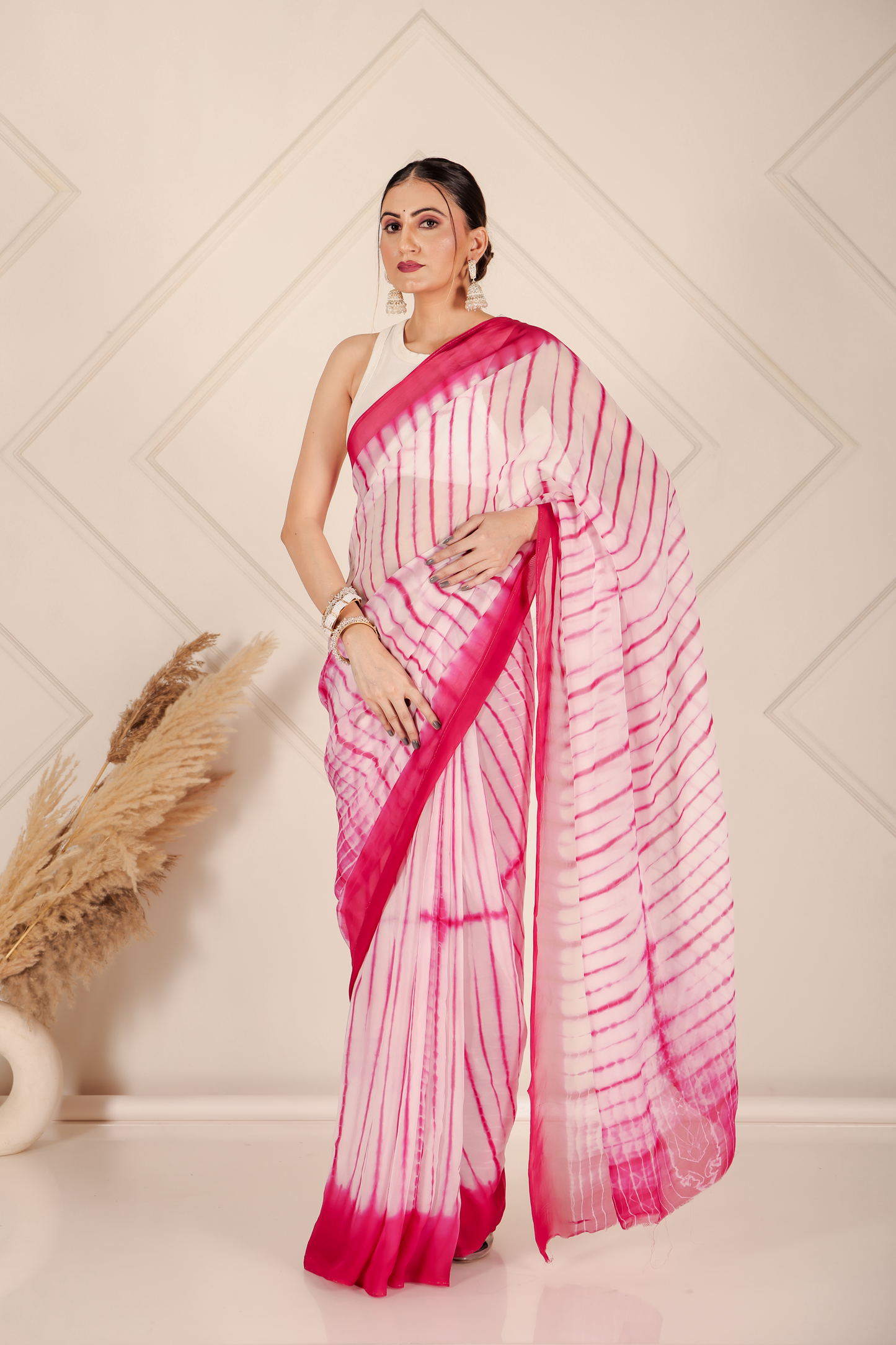Premium White Organza Saree
