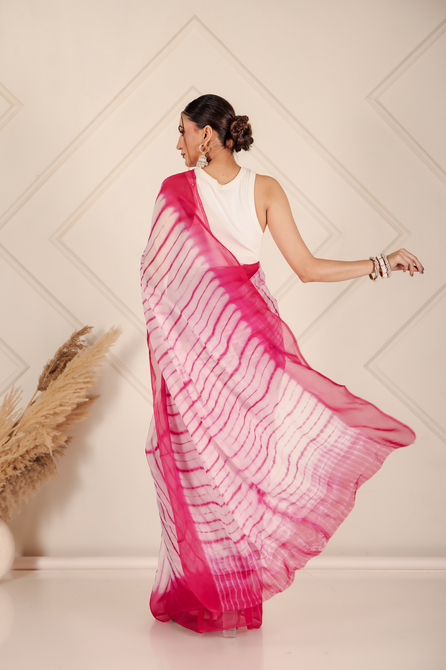 Premium White Organza Saree