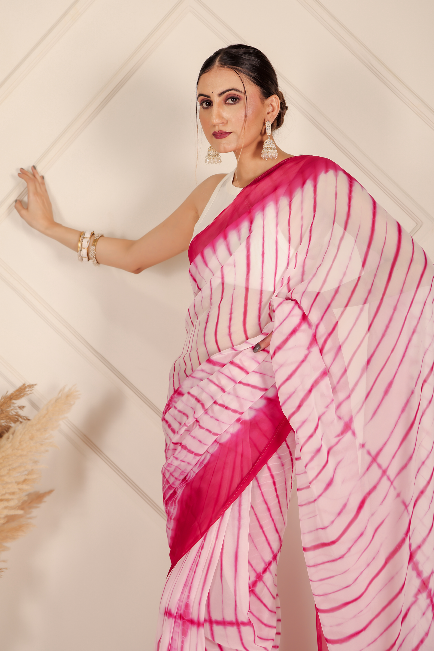 Premium White Organza Saree