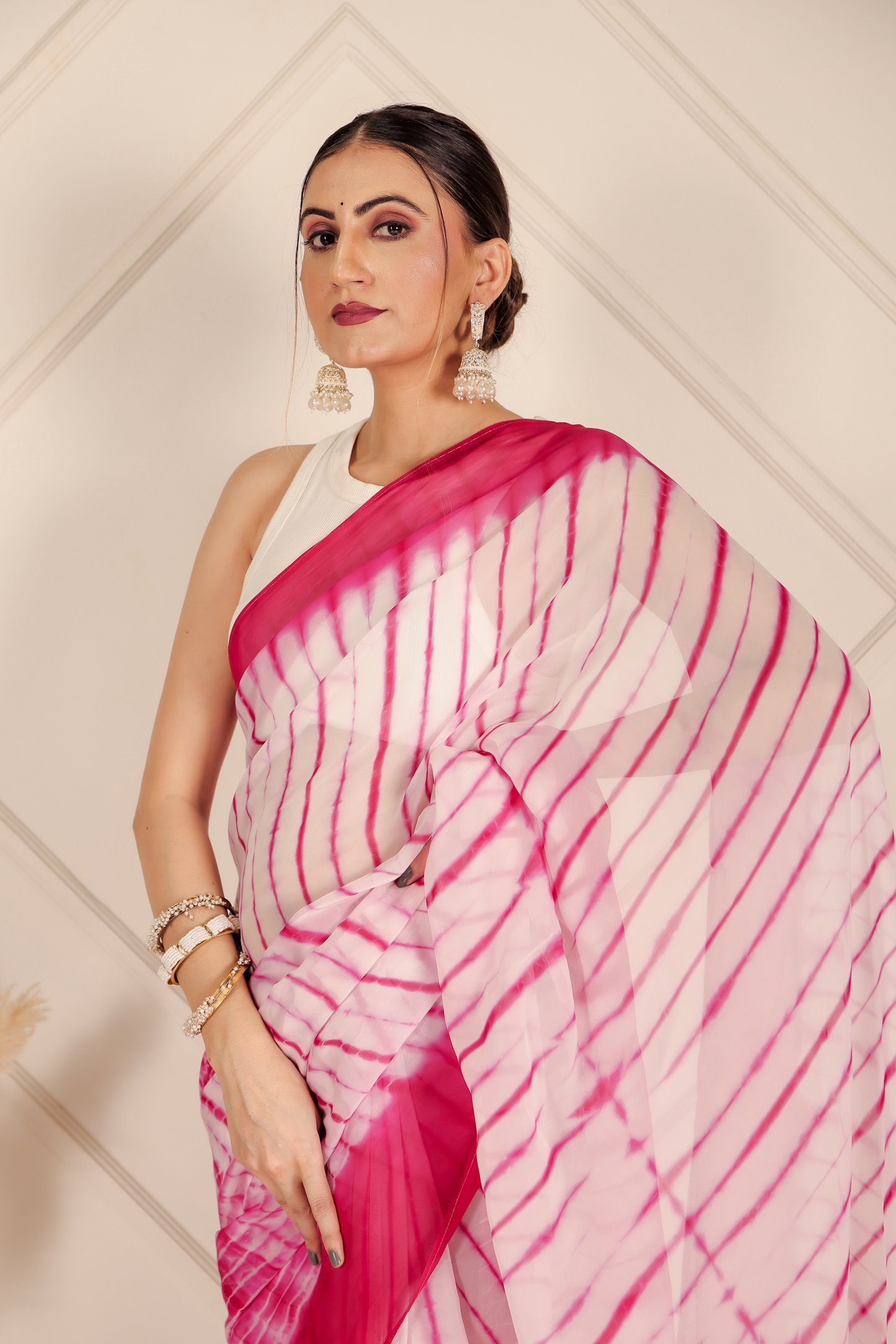 Premium White Organza Saree