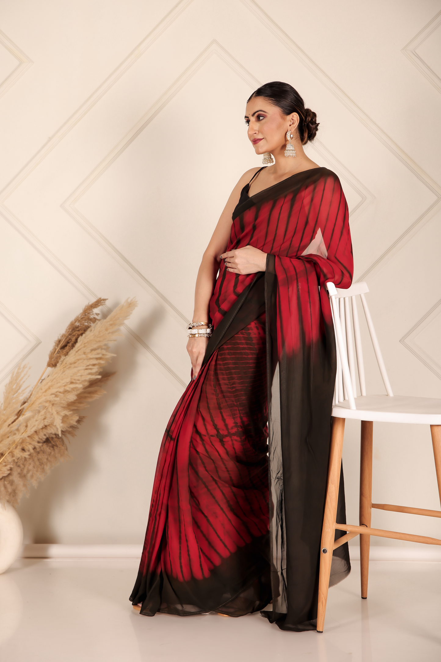 Premium Red Organza Saree