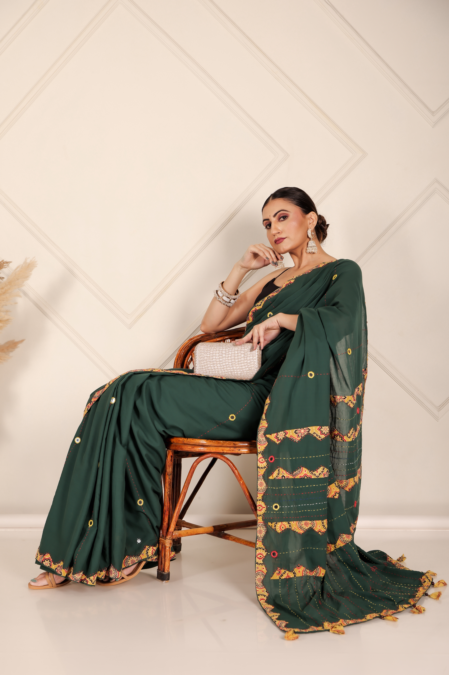 Premium Green Organza Saree