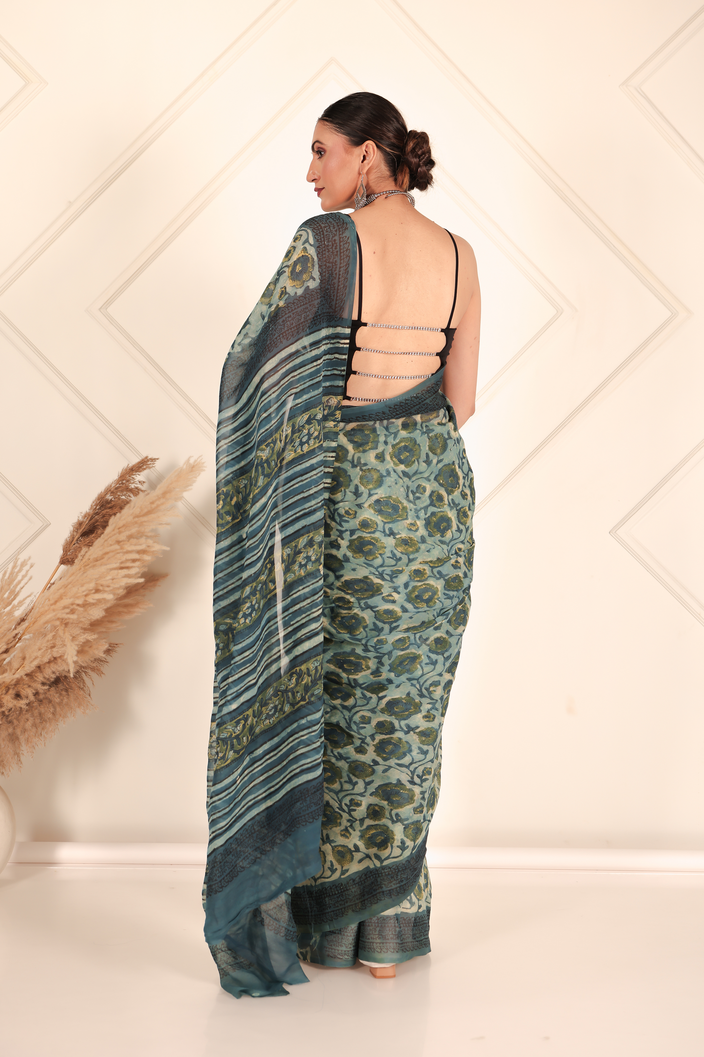 Premium Green Organza Saree