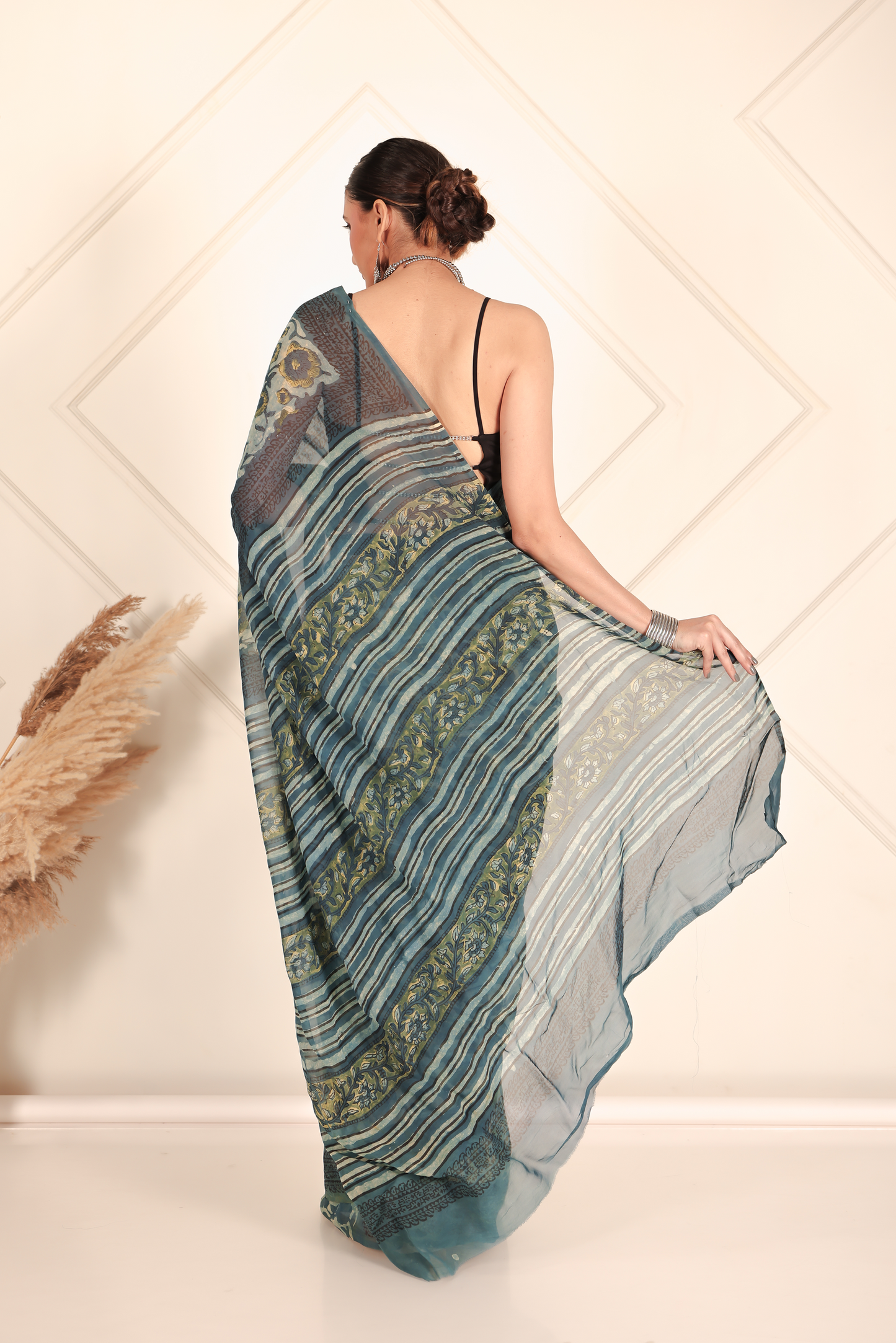 Premium Green Organza Saree