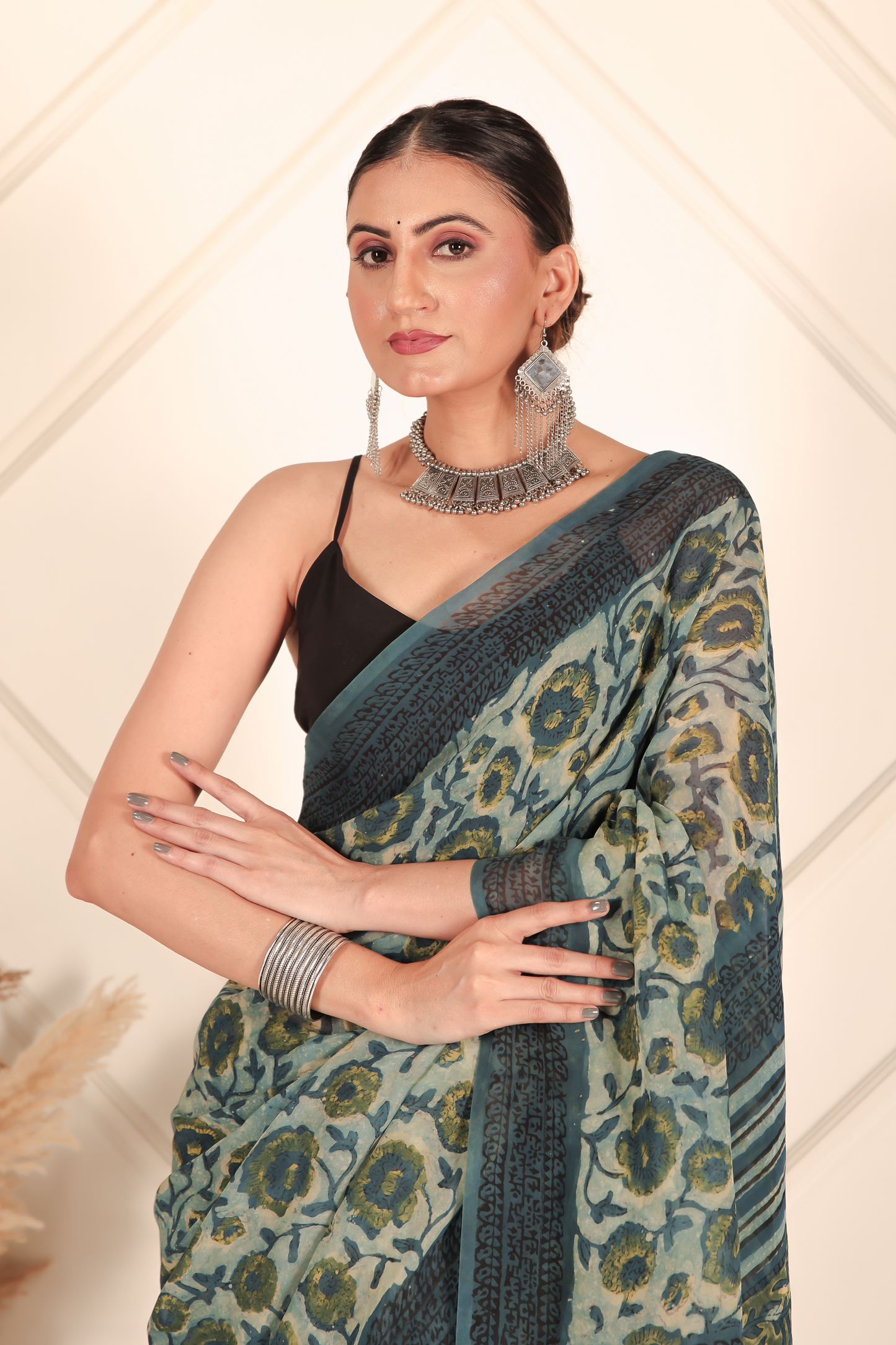 Premium Green Organza Saree