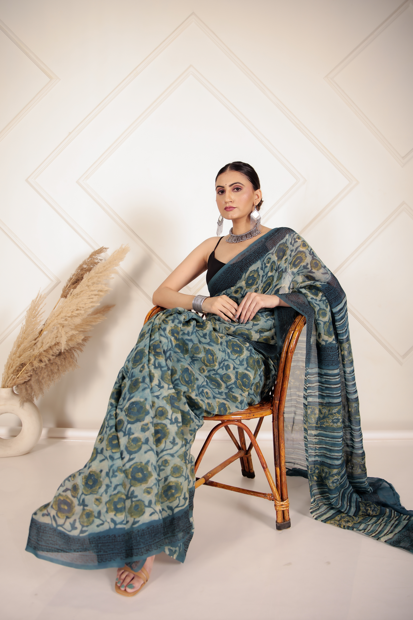 Premium Green Organza Saree