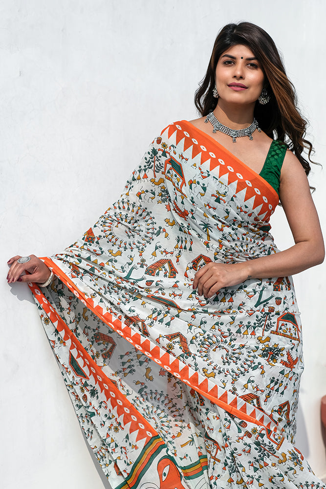 Cotton MulMul Printed Sarees