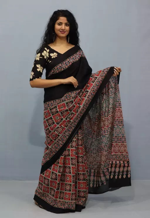 Cotton MulMul Printed Sarees