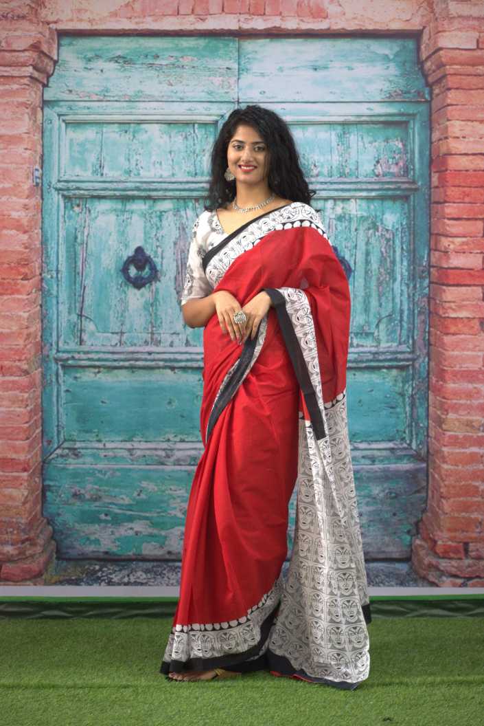 Cotton MulMul Printed Sarees