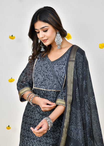 Estella Grey Maheshwari Silk Suit Dress