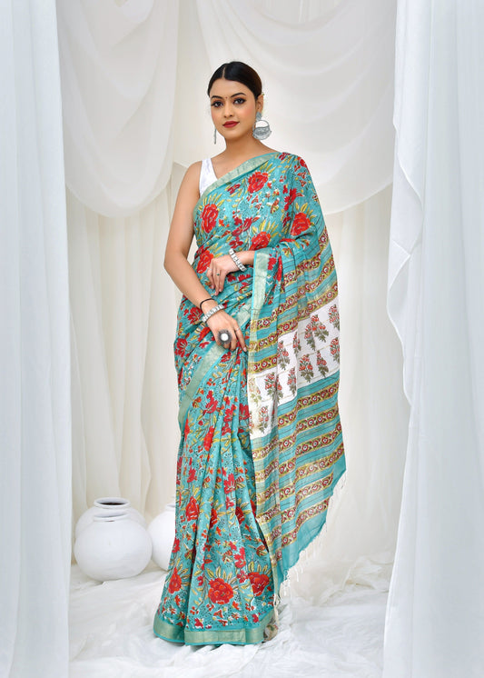 Premium Cotton Maheshwari Saree