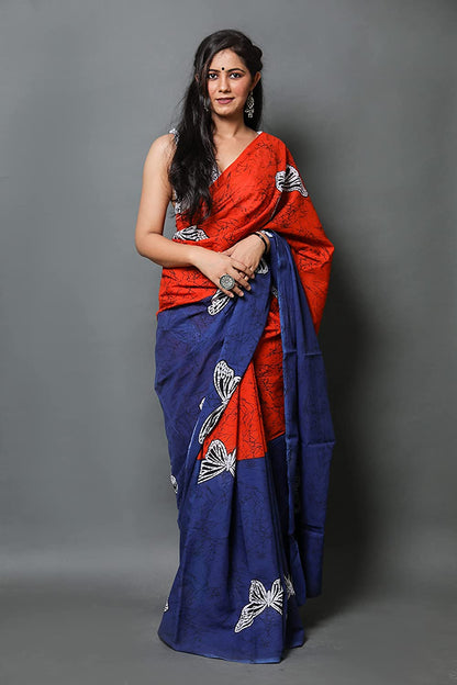 Cotton MulMul Printed Sarees