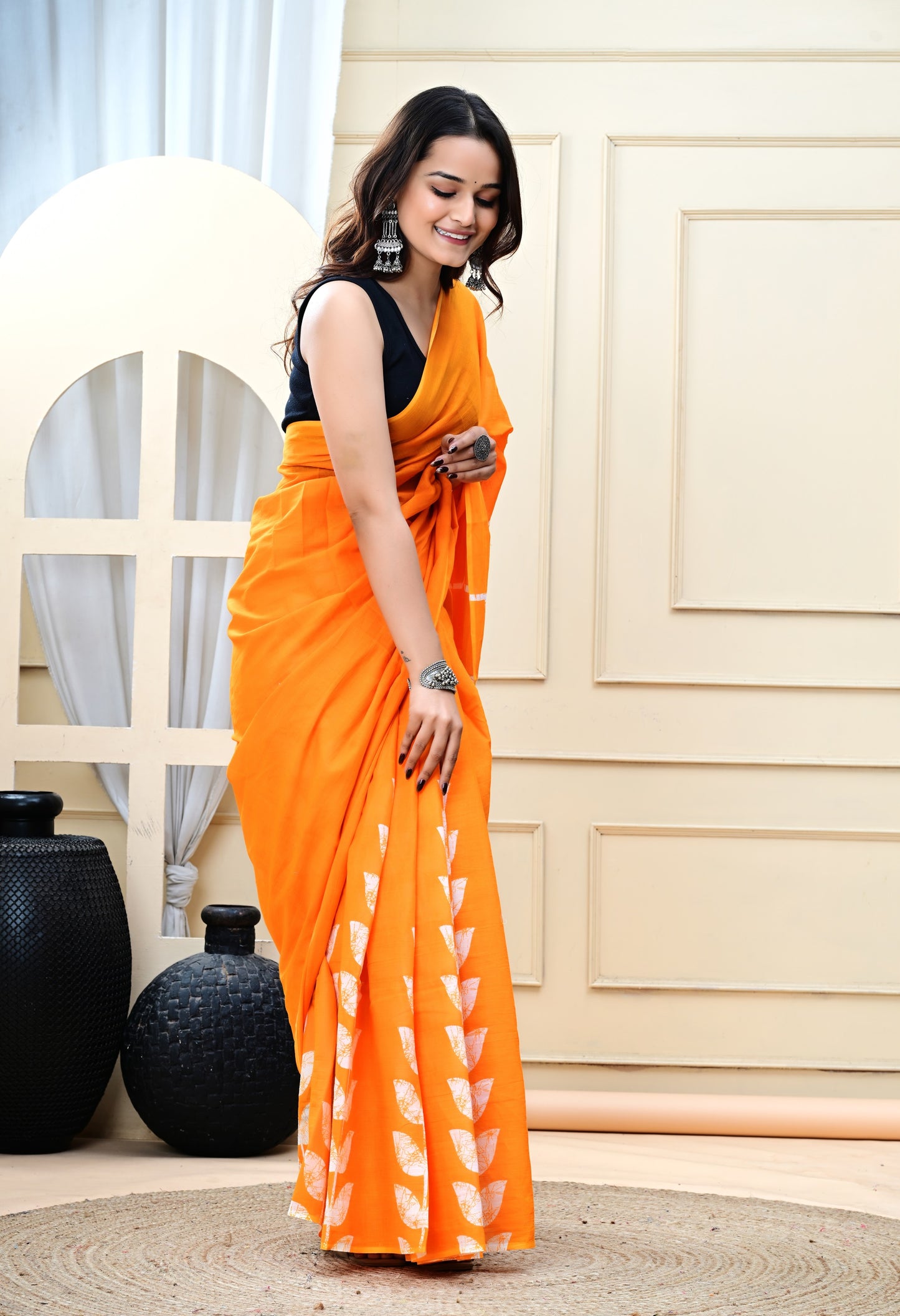 Cotton MulMul Printed Sarees