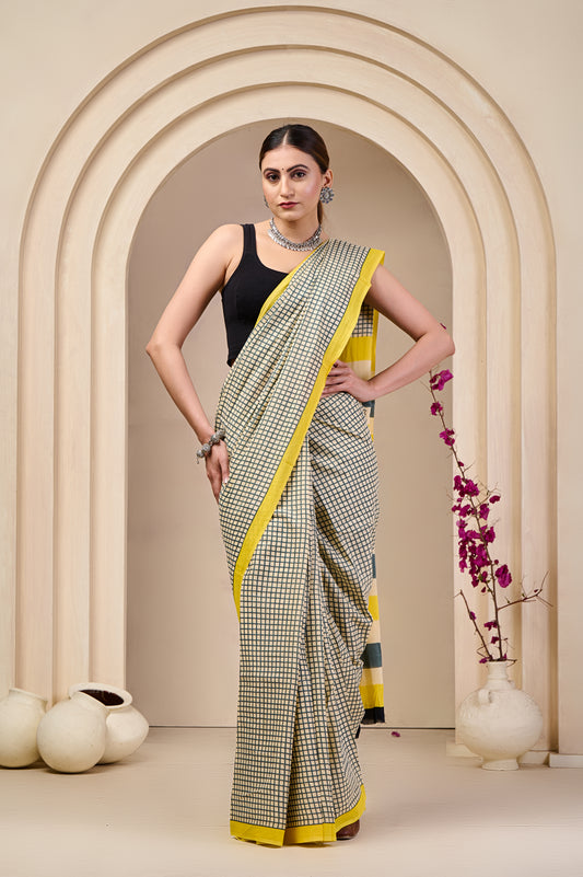 Printed Cotton MulMul Saree