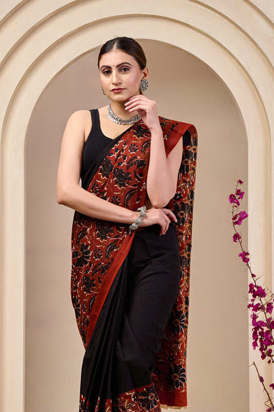 Printed Cotton MulMul Saree