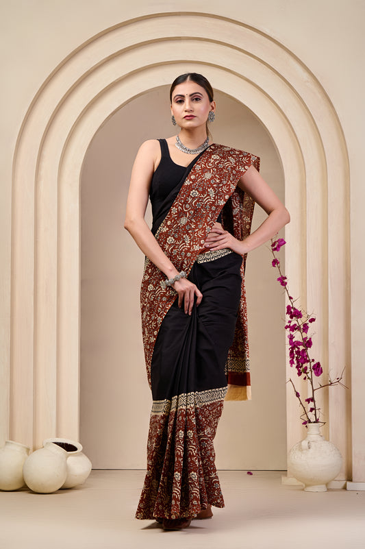 Printed Cotton MulMul Saree