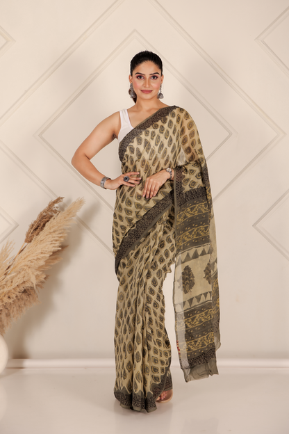 Premium Green Organza Saree