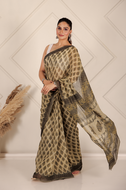 Premium Green Organza Saree